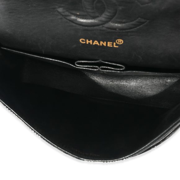Chanel Vintage Black Patent Chevron Medium Flap Bag - Picture 8 of 8